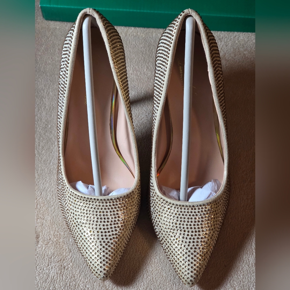 Lauren Lorraine Dori Bronze Size 6 Stiletto Heals NEW in box